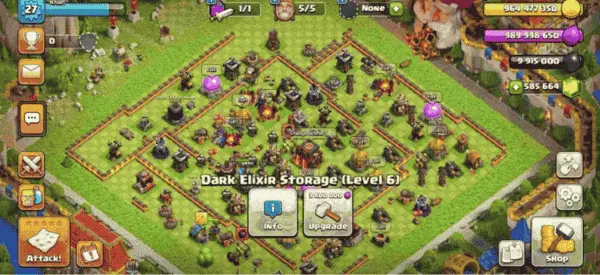 dark elixir storage coc